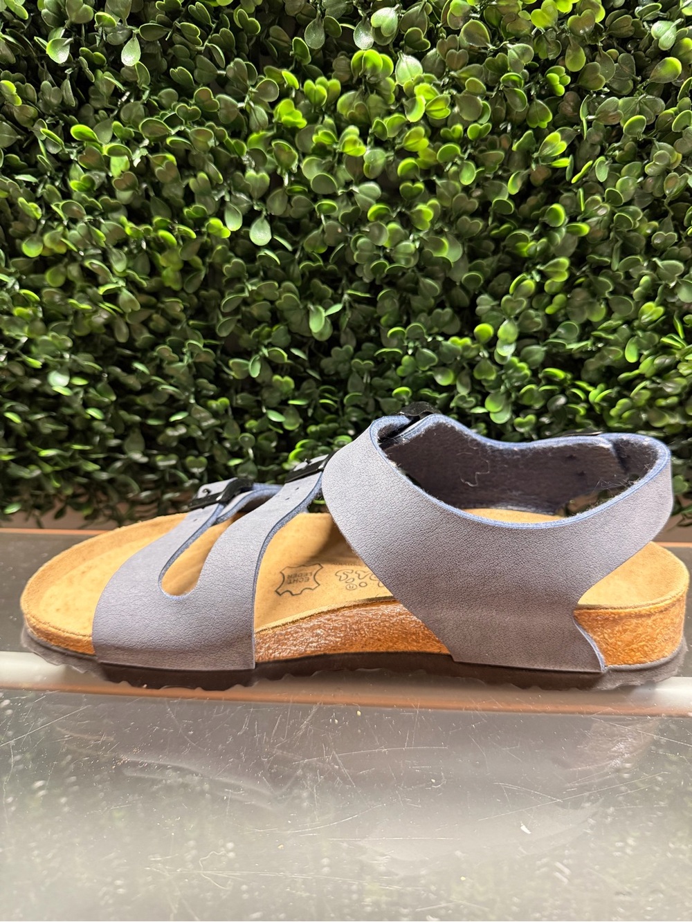 Birkenstock Navy Three-Buckle Suede Sandals - Picture 6 of 10